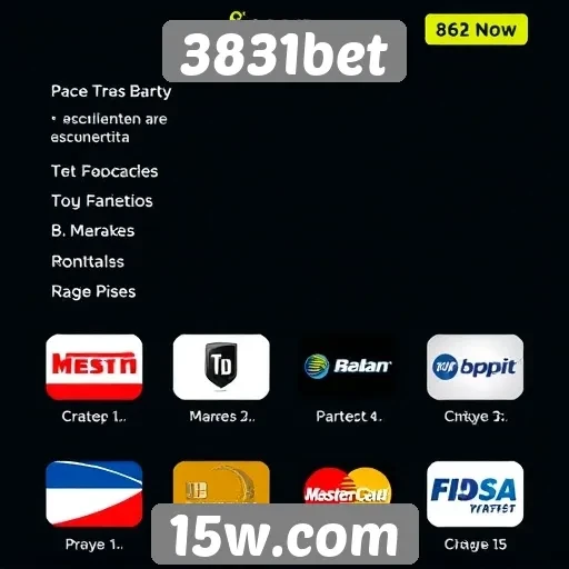 Métodos de pagamento disponíveis no site 3831bet